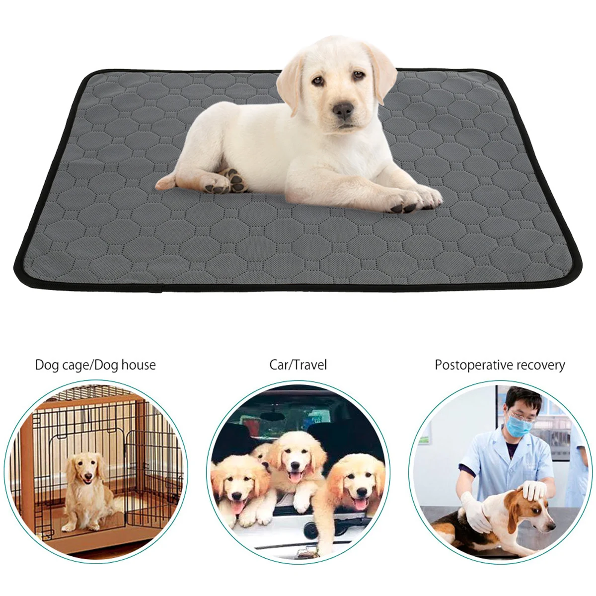 Title 6, Pet Pee Pads Mat Washable Dog Urine Mat Reusabl...