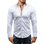 Camisa masculina casual de manga longa plus size folgada, ideal para conforto e estilo despojado no dia a dia, perfeita para homens. — foto 9