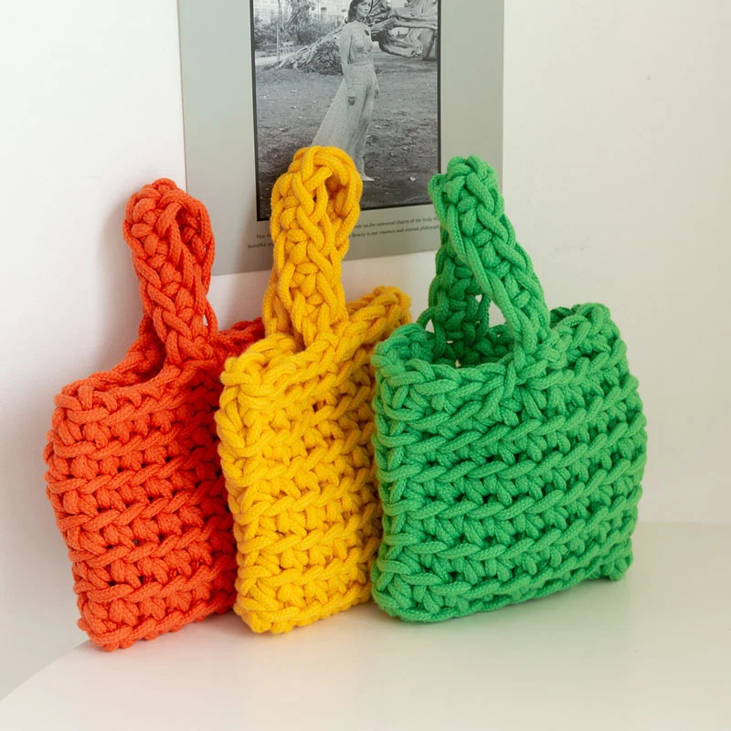 Title 3, DIY Material Package Cotton Rope Hand-woven Tot...