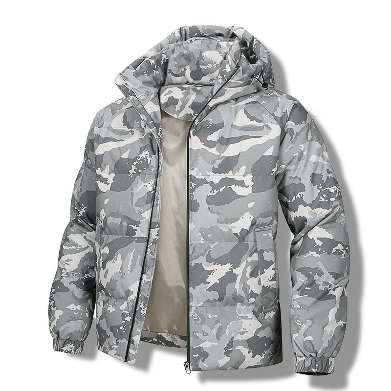 Men's Hooded Camouflage Coat, Waterproof, Thick and Warm Cotton-padded Jacket, a fashionable choice providing warmth and — photo 8