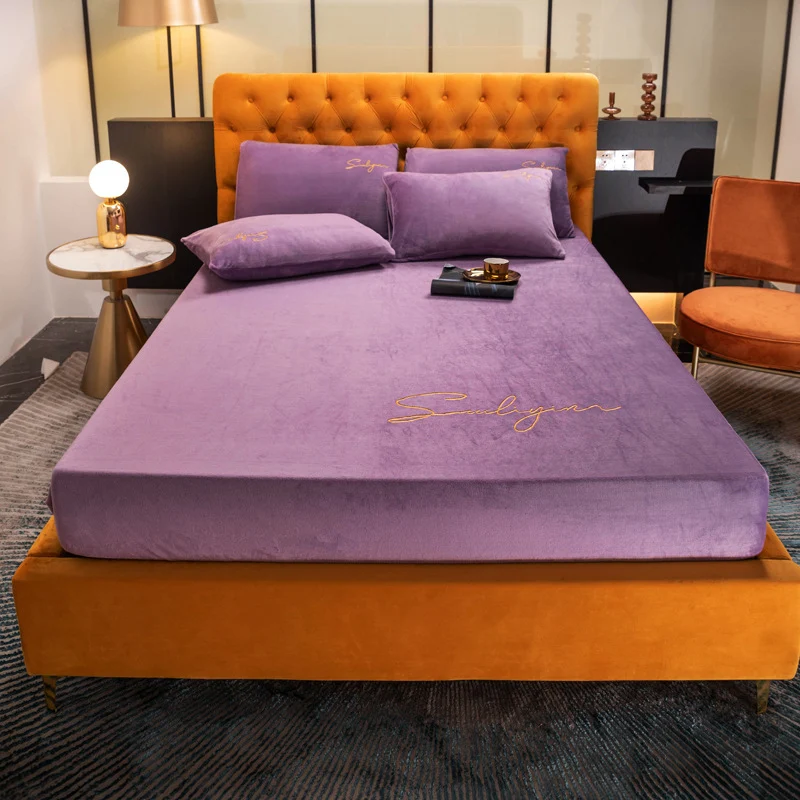 Lençol de cama de veludo coral, flanela de cristal para colchão Simmons, capa de cama 1.2m ou 2m, cobertura total, maciez e conforto. — foto 5