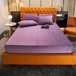 Lençol de cama de veludo coral, flanela de cristal para colchão Simmons, capa de cama 1.2m ou 2m, cobertura total, maciez e conforto. — foto 5