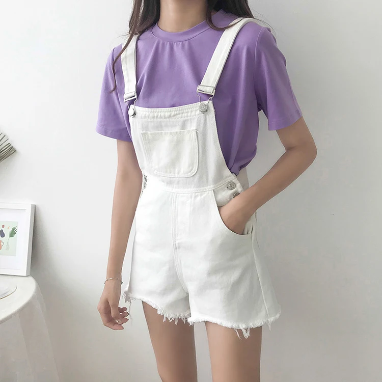 Shorts de mezclilla holgados con cinturón elástico para mujer Ropa femenina ideales para el verano, cómodos y versátiles, perfectos para cualquier ocasión casual. — foto 35