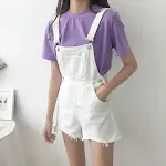 Shorts de mezclilla holgados con cinturón elástico para mujer Ropa femenina ideales para el verano, cómodos y versátiles, perfectos para cualquier ocasión casual. — foto 35