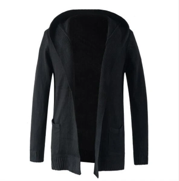 Title 3, Mens Sweater Cardigan Mid-length Coat Knit Swe...