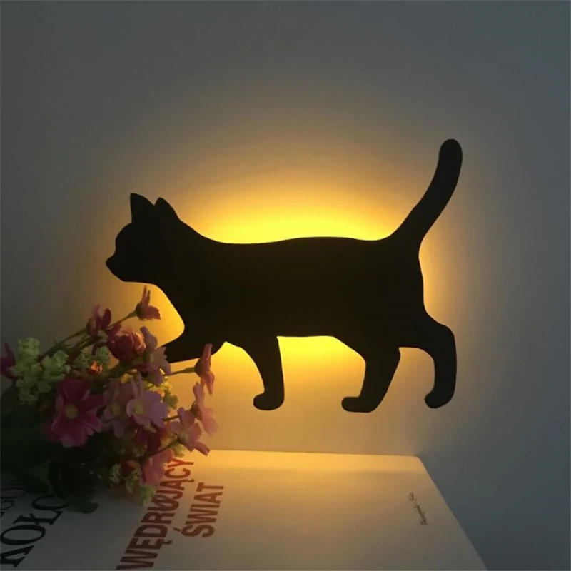 Title 19, LED Animal Dog Cat Shape Night Light with Sound...