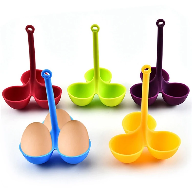Silicone 3-Hole Boiled Egg Steamer Family Convenient. Steam perfect boiled eggs quickly and easily for a convenient brea — photo 4
