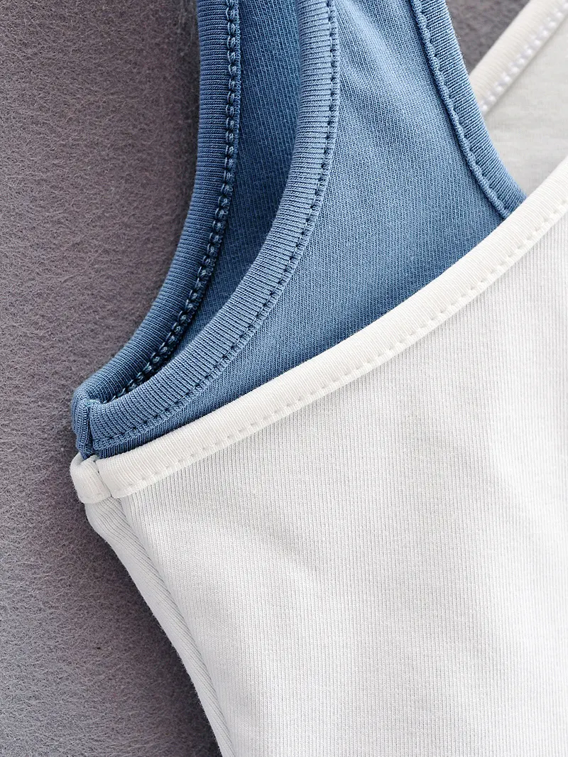 Title 12, Womens Summer Contrast Color Stitching Irregul...