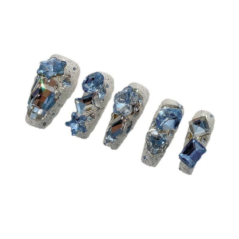 Adesivos de unha permeáveis ao gelo para mulheres. Unhas lindas e fáceis de aplicar, com durabilidade, sem esmalte e com efeito gelado. — foto 1