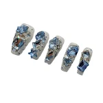 Adesivos de unha permeáveis ao gelo para mulheres. Unhas lindas e fáceis de aplicar, com durabilidade, sem esmalte e com efeito gelado. — foto 1