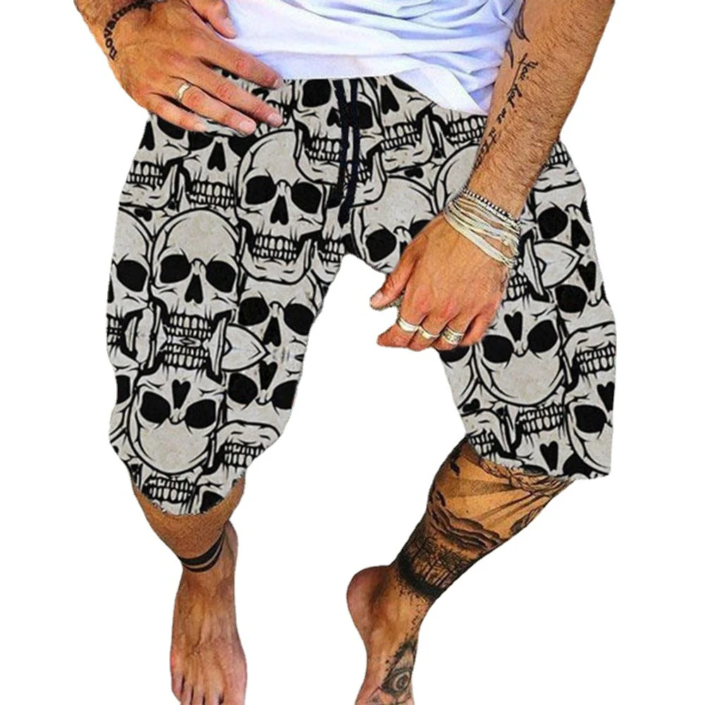 Title 3, Skull Pattern Youth Casual Pants Shorts. Comfor...