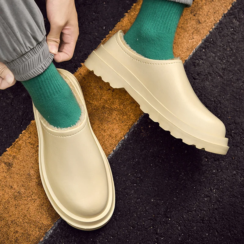 Title 7, Mens Indoor Toe Toe Thick Sole Cotton Shoes fo...