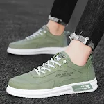 Men's Lace-up Letter Print Platform Canvas Sneakers – Comfortable and stylish sports shoes perfect for everyday wear and — photo 8