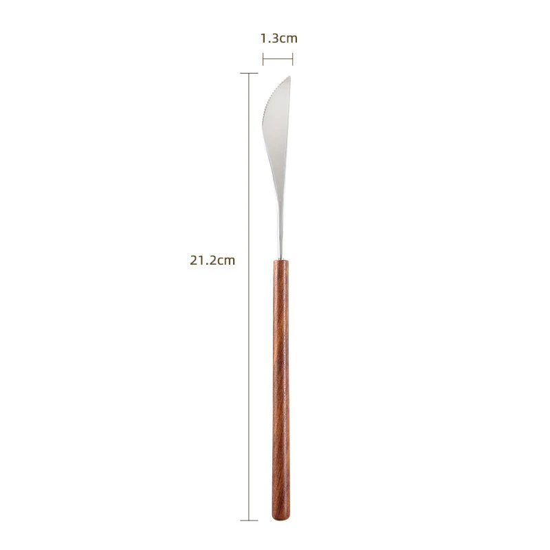 Title 5, Stainless Steel Western Tableware Retro Rosewoo...