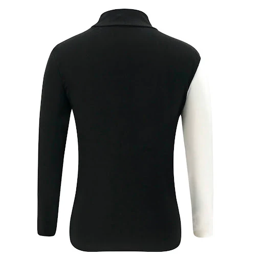 Title 9, T-shirt a collo alto semplice a blocchi di colore