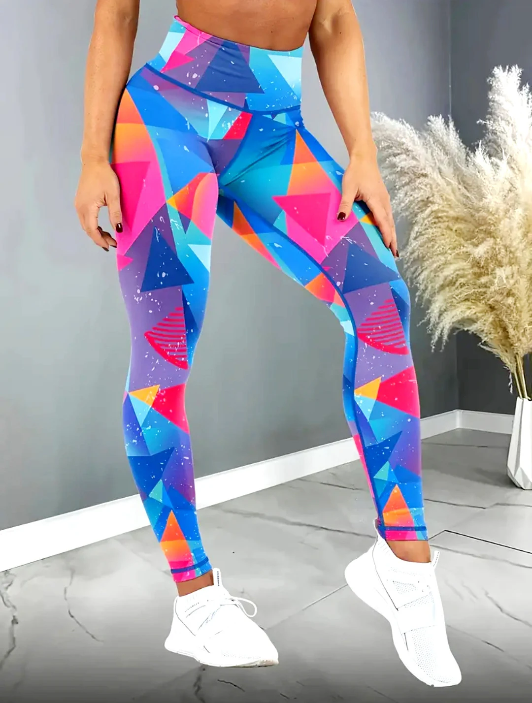 Title 14, Leggings yoga vita alta nude stile europeo e am...