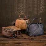 Bolso retro de mujer en cuero vacuno de primera capa, un accesorio elegante y duradero ideal para el uso diario, combinando estilo y funcionalidad. — foto 7