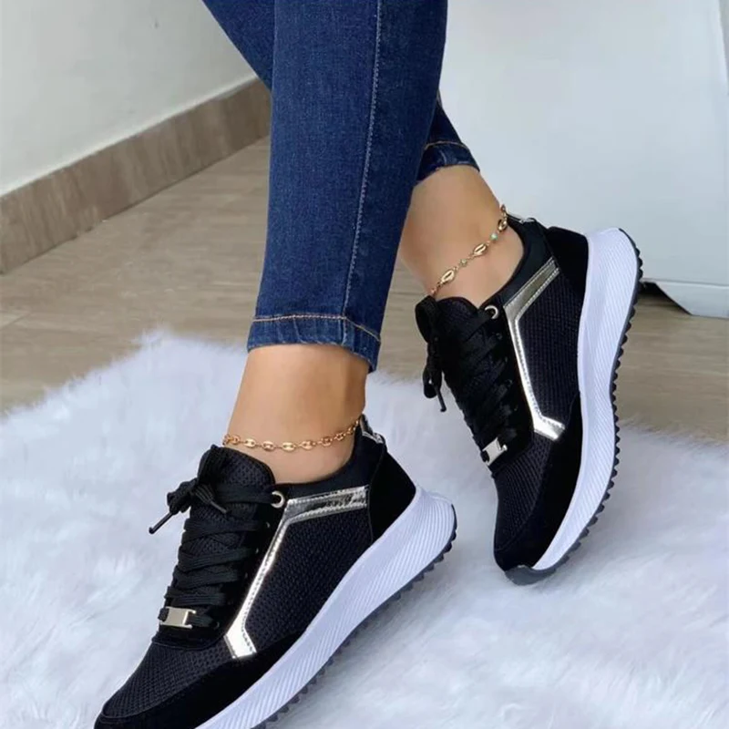 Title 2, Womens Sneakers Lace-up Sports Shoes. Comforta...