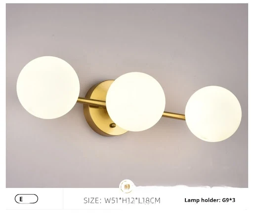Title 1, Modern Minimalist Glass Wall Bedroom Bedside Lamp