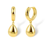Brincos pingente de gota d'água em cores sólidas e simples. Um acessório delicado e charmoso para complementar seu visual com elegância. — foto 7