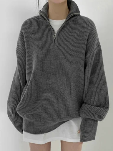 Title 2, Lockerer Damen-Freizeitpullover mit Stehkragen ...