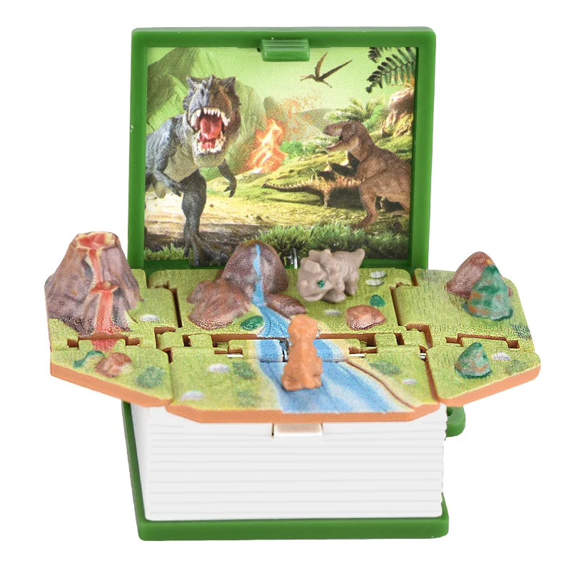 Title 3, 3D Dinosaur Pop-up Book Keychain Childrens Cre...