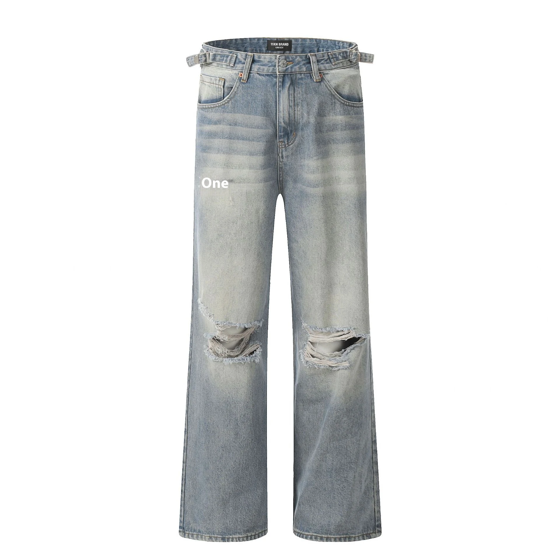 New American Retro Summer Ripped Jeans Adjustable for Women Cool and Stylish Enjoy Summer with Comfort and a Fashionable — photo 1