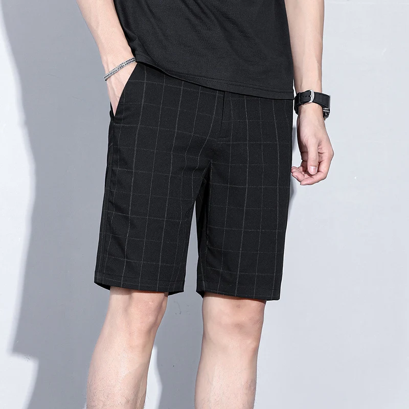 Title 7, Thin Casual Checked Suit Trousers Trendy All-ma...