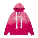 Moletom com capuz, forro de fleece e letras bordadas com pintura degradê. Conforto e estilo para um visual moderno e aconchegante. — foto 3