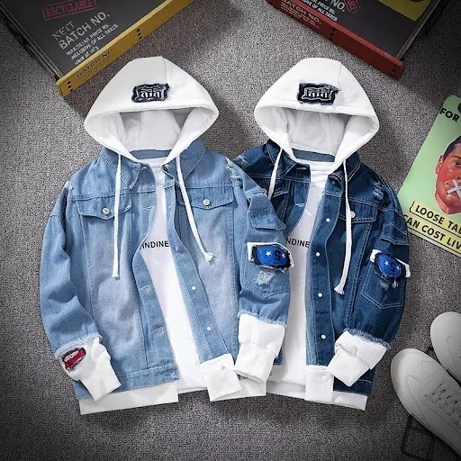Title 3, Giacca in denim baseball da uomo, comoda e vers...