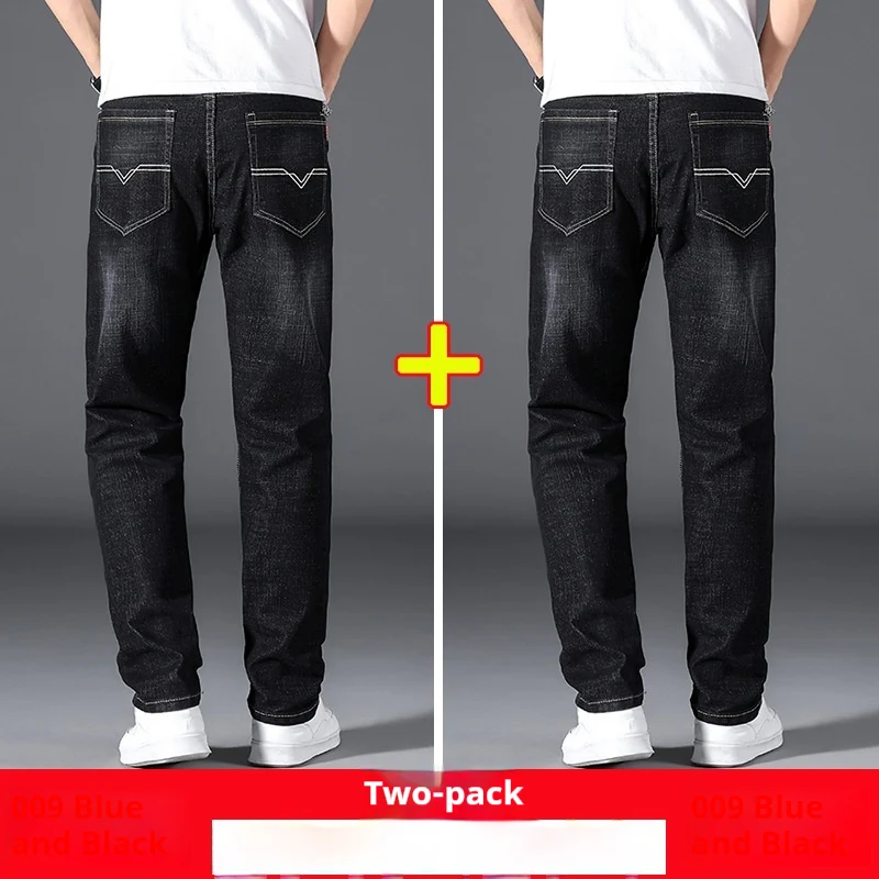 Summer thin jeans for men, loose straight fit, lightweight and breathable, comfortable for hot weather, casual and styli — photo 4