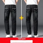 Summer thin jeans for men, loose straight fit, lightweight and breathable, comfortable for hot weather, casual and styli — photo 4