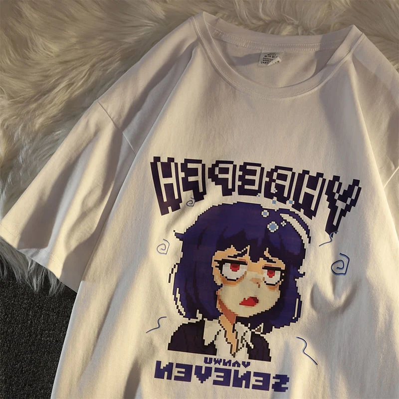 Camiseta solta de manga curta bidimensional Gaming Girl — foto 3