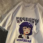 Camiseta solta de manga curta bidimensional Gaming Girl — foto 3