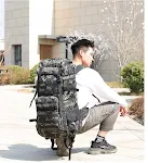 Mochila de viaje Shiralee para hombre, 70L gran capacidad, tela Oxford, ideal para exteriores y equipaje, resistente y espaciosa. — foto 10