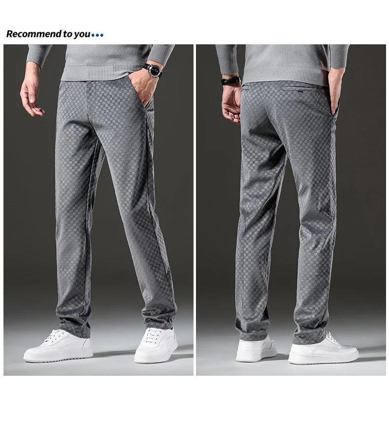 Title 4, Core Velvet Casual Straight Pants Men Comfortab...