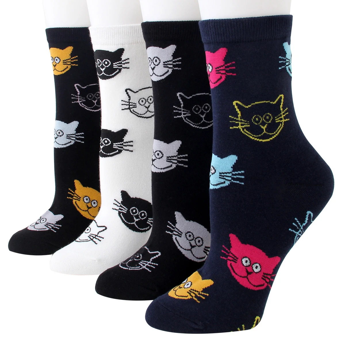 Title 7, New Cute Cartoon Cat Casual Womens Socks