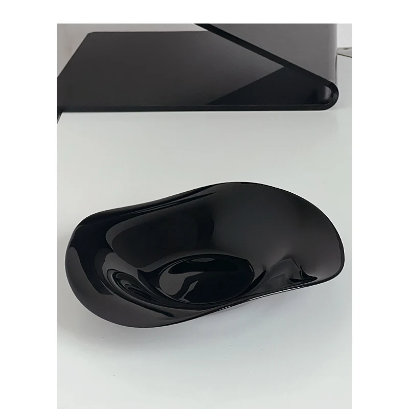 Black Wind Solid Color Niche Simple Irregular Ceramic Bowl. A unique and stylish bowl for serving food or enhancing your — photo 2