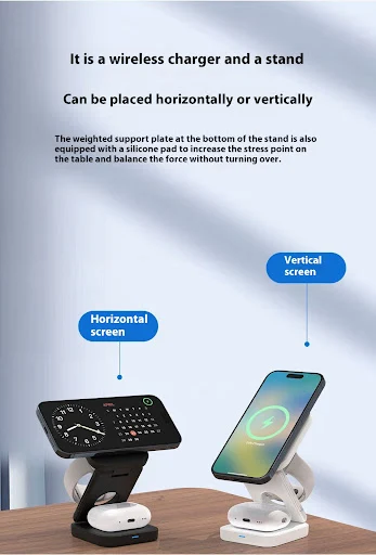 Title 9, Folding Three-in-One Magnetic Wireless Charger....