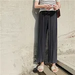 Pleated chiffon dark grey