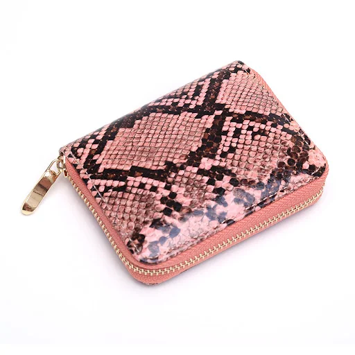Title 4, Snakeskin Wallet Women Zipper Coin Purse