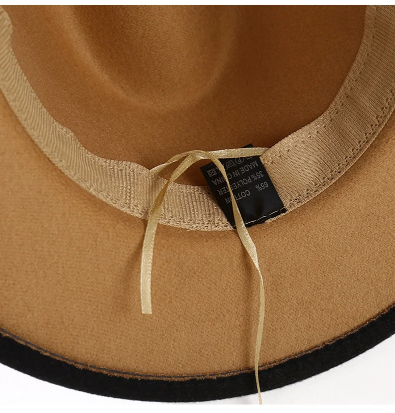 Title 6, Fashion Gradient Color Fedora Hat Flat Brim Woo...