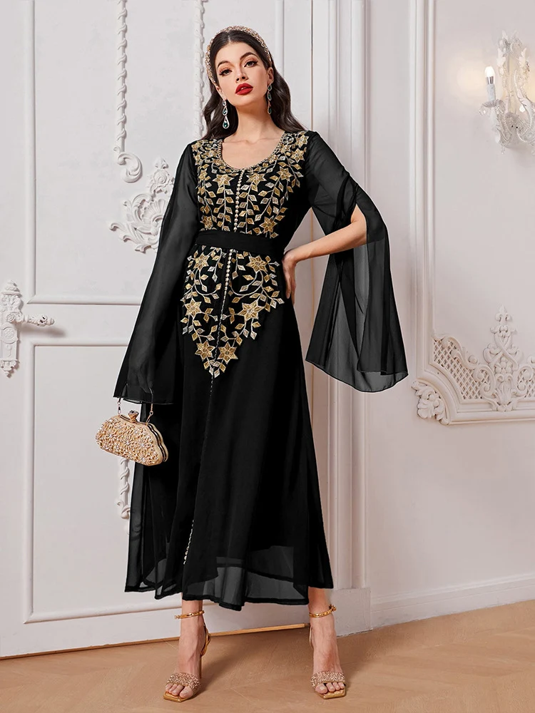 Title 3, Womens Fashion Embroidery Applique Super Long ...