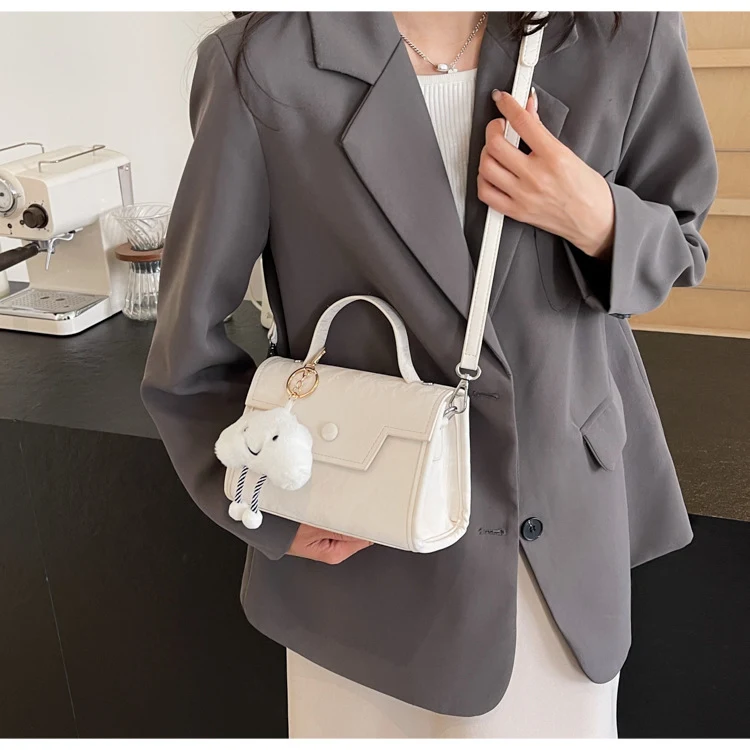 Bolsa Tote de Moda Feminina 2 Bolsas Quadradas Pequenas Bolsa Mensageiro Casual Perfeita para Uso Diário e Ocasiões Informais — foto 15