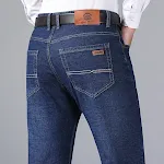 Autumn Thick Jeans Men's Loose Straight Fit Comfortable and Warm Pants Perfect for Cooler Weather Casual Style Durable D — photo 26
