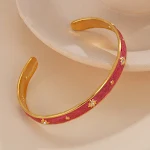 Pulseira Retro com Design de Gota de Óleo em Aço Inoxidável. Adicione um toque de charme retrô e elegância ao seu visual com esta pulseira estilosa. — foto 5