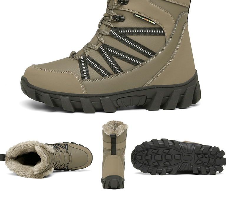 Title 7, Botas de neve masculinas de cano alto com forro...