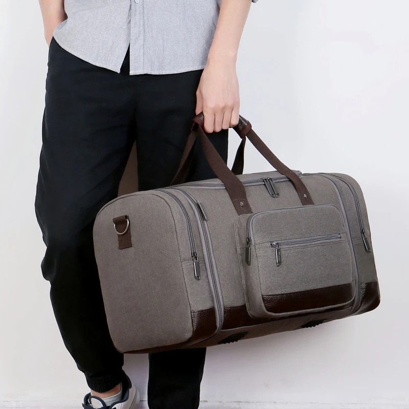 Title 8, Grote canvas reistas voor heren handbagage spor...