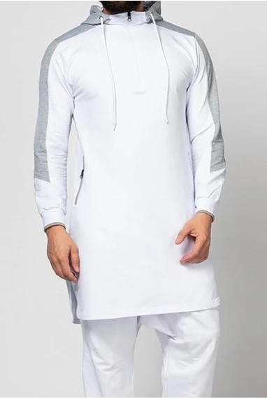 Title 2, Mens Colorblock Robe Muslim Zip Pocket Sweatshi...