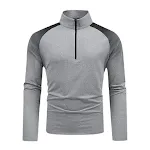 Moletom esportivo masculino de manga longa, ajuste fino, zíper parcial, secagem rápida, perfeito para treinos e atividades esportivas. — foto 2